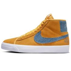 Imagem de Nike Tênis masculino Zoom Blazer Mid Pro GT FD0269-700, University Gold/Branco/Game Royal), University Gold/University Gold/Branco/Game Royal, 39