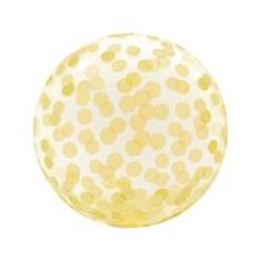 Imagem de Balão Bubble Estampado Confete Dourado 18" (45cm) - Mundo Bizarro