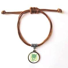 Imagem de DIYthinker Pulseira alienígena de grafite universo e alienígena Pulseira de couro com corda de couro marrom joia presente