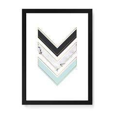 Imagem de Arte Maníacos Quadro Decorativo Setas Para Baixo  - 23x16,25cm (Moldura caixa em laca )
