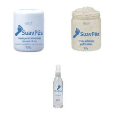 Imagem de Creme Calcanhares Mentol E Arnica E Esfoliante Pés 3 Itens - Lucy's