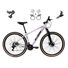 Imagem de Bicicleta Aro 29 Ksw Xlt 24v K7 Câmbios Shimano Freio Hidráulico Garfo Trava Pneu Faixa - Branco Tam.15