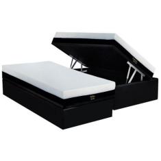 Imagem de Conjunto Box Baú Solteiro: Colchão Espuma Luckspuma Masterpocket Gold