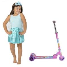 Imagem de Kit de Patinete Infantil e Fantasia de Princesa. - DM Toys
