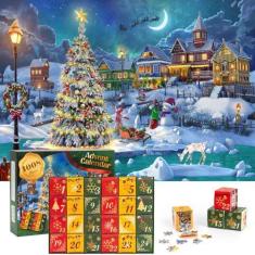Imagem de Quebra-cabeça de Natal e calendário do advento Becko US 1008 peças
