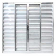 Imagem de Janela de Alumínio Brilhante Veneziana de Correr 6 Folhas Sem Grade CM