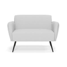 Imagem de Sofá Namoradeira Pés Palito De Ferro Bruna Linho - D'rossi Cor A05 Cinza