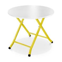 Imagem de Mesa Infantil Ibiza Dobrável Para Criança Desenhar Amarelo E Branco -