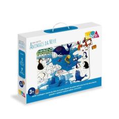 Imagem de Quebra Cabeça Tátil Infantil Animais Da Neve Babebi - 6095