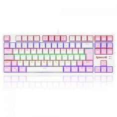 Imagem de TECLADO GAMER REDRAGON DAKSA BRANCO E ROSA COM SWITCH MARROM