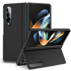 Imagem de YQODSZ Capa para Samsung Galaxy Z Fold 4 [suporte magnético oculto], capa para celular Z Fold 4 5g com suporte, fina, rígida, policarbonato, à prova de choque, suporte para carregamento sem fio, Z