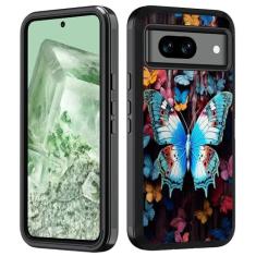 Imagem de BWOOLL Capa projetada para Google Pixel 8a, capa resistente 3 em 1 híbrida de policarbonato rígido e silicone macio à prova de choque capa de proteção contra quedas para Google Pixel 8a 2024,