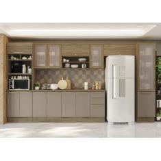 Imagem de Armário de Cozinha Modulada Completa Reta 9 peças 4,00m 247 Botanic Ka