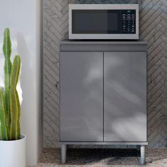 Imagem de Balcão De Cozinha Com Tampo 2 Portas 61cm Italy Cinza - Ej Móveis