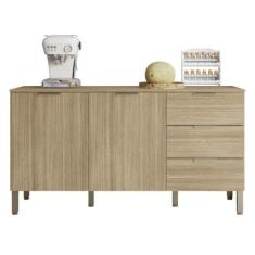 Imagem de Balcão De Cozinha Com 2 Portas E 2 Gavetas Riga Freijó - Mais De Casa