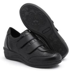 Imagem de Sapato Tênis Feminino Anabela Casual Confort Ortopédico Macio-Feminino