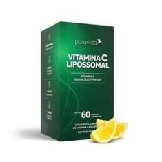 Imagem de Suplemento Alimentar Vitamina C Lipossomal PuraVida 60 Cápsulas