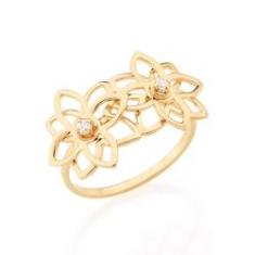 Imagem de Anel Rommanel Skinny Ring Flores com Zircônia 512229