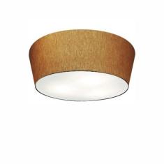 Imagem de Plafon Cone Md-3003 Cúpula Em Tecido 12/40X35cm Palha Bivolt