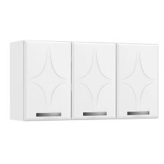Imagem de Armário Aéreo P/ Cozinha Rubi C/ 3 Portas 105cm Branco - Telasul