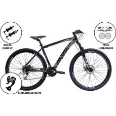 Imagem de Bicicleta Aro 29 Mtb Ecos Aluminio 27 Marchas Cambio Shimano Altus Freios A Disco Hidraulico-Unissex