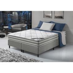 Imagem de Cama Box Colchão Casal King Size Dupla Face Duo Sono Com Molas Ensacad