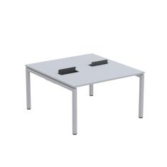 Imagem de Mesa Plataforma Dupla com Pé de Aço para Coworking 130X140/2P PDC13/14/2P Cinza