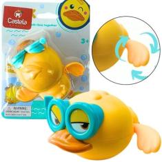 Imagem de Brinquedo Banho Pato Amarelo Divertido Nada Piscina Infantil Castela