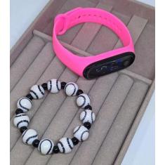 Imagem de Relógio Infantil Digital Led Prova água Bracelete Masculino Feminino +