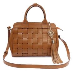 Imagem de Smartbag, Bolsa Feminina Smartbag Trançado Frontal Danubio Tamanho:Unico;Cor:Whisky