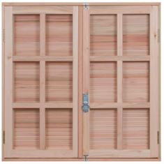 Imagem de Janela de Madeira Veneziana 120x100cm Com Caixilho 8,5cm  EWK 150 Rondosul Marroml