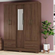 Imagem de Guarda Roupa Solteiro 5 Portas 2 Gavetas Chale Briz