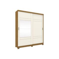 Imagem de Guarda Roupa Casal 2 Portas De Correr E 3 Gavetas Verg Nature/Off Whit