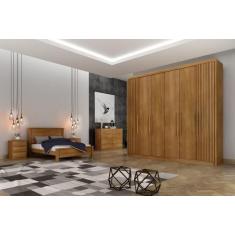 Imagem de Guarda Roupa Casal 6 Portas 6 Gavetas - Santoro Ripado-Cumaru - Móveis
