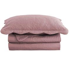 Imagem de Jogo de Cama Colcha Queen Fiore Rosa Escuro Microfibra 3 peças - Camesa