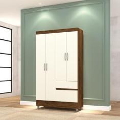 Imagem de Guarda Roupa 4 Portas Spectra Imbuia Rústico