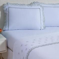 Imagem de Jogo De Lençol King Cecile Bordado 4 Peças - Nicks Moda Casa