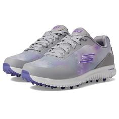 Imagem de Skechers Tênis de golfe feminino Max Arch Fit, Cinza/roxo à prova d'água, 36