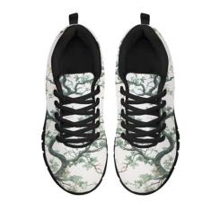 Imagem de GOSTONG Tênis feminino respirável de malha fresca sola macia antiderrapante casual ao ar livre tênis de corrida preto EUA 34-46, Árvore que cultiva plantas, 34