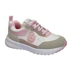 Imagem de Tênis Bibi Infantil Jogging 1236006 Branco Rosa-Unissex