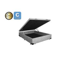 Imagem de Cama Box Baú Casal 138 - Bello Box - Suede Cinza 30cm Profundidade - A