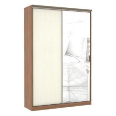 Imagem de Guarda Roupa Modulado 2 Portas De Correr Com Alumínio Espelho 156,5cm