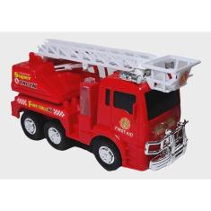 Imagem de Brinquedo Caminhão Bombeiro Carrinho Infantil Com Luz E Som