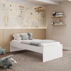 Imagem de Cama Infantil Solteiro Prisma 191,5X42,5cm Branco - Movelbras