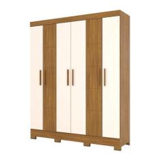 Imagem de Guarda-Roupa Casal Malbec 4 Pt 2 Gv Nature E Off White - Briz