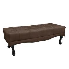 Imagem de Recamier Decorativo 140cm Loewe Veludo Pés De Madeira Marrom G63 - Gra