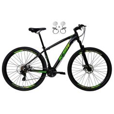 Imagem de Bicicleta Aro 29 Ksw Xlt 24v Freios Hidráulicos Garfo Suspensão Mtb - Preto/Verde