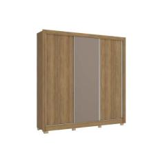 Imagem de Guarda Roupa Casal 3 Portas de Correr e 2 Gavetas c/ Pés CB03M570 Nogu