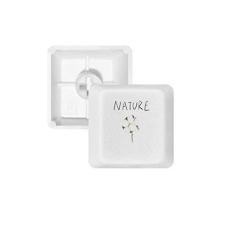 Imagem de Teclado mecânico Flower Plant Island Painting PBT branco OEM sem marcação