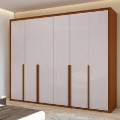 Imagem de Guarda-roupa 6 Portas 6 Gavetas 100% Mdf Imperatore Frassino/off White